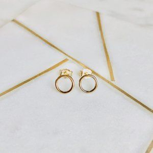 14K gold-filled circle earrings